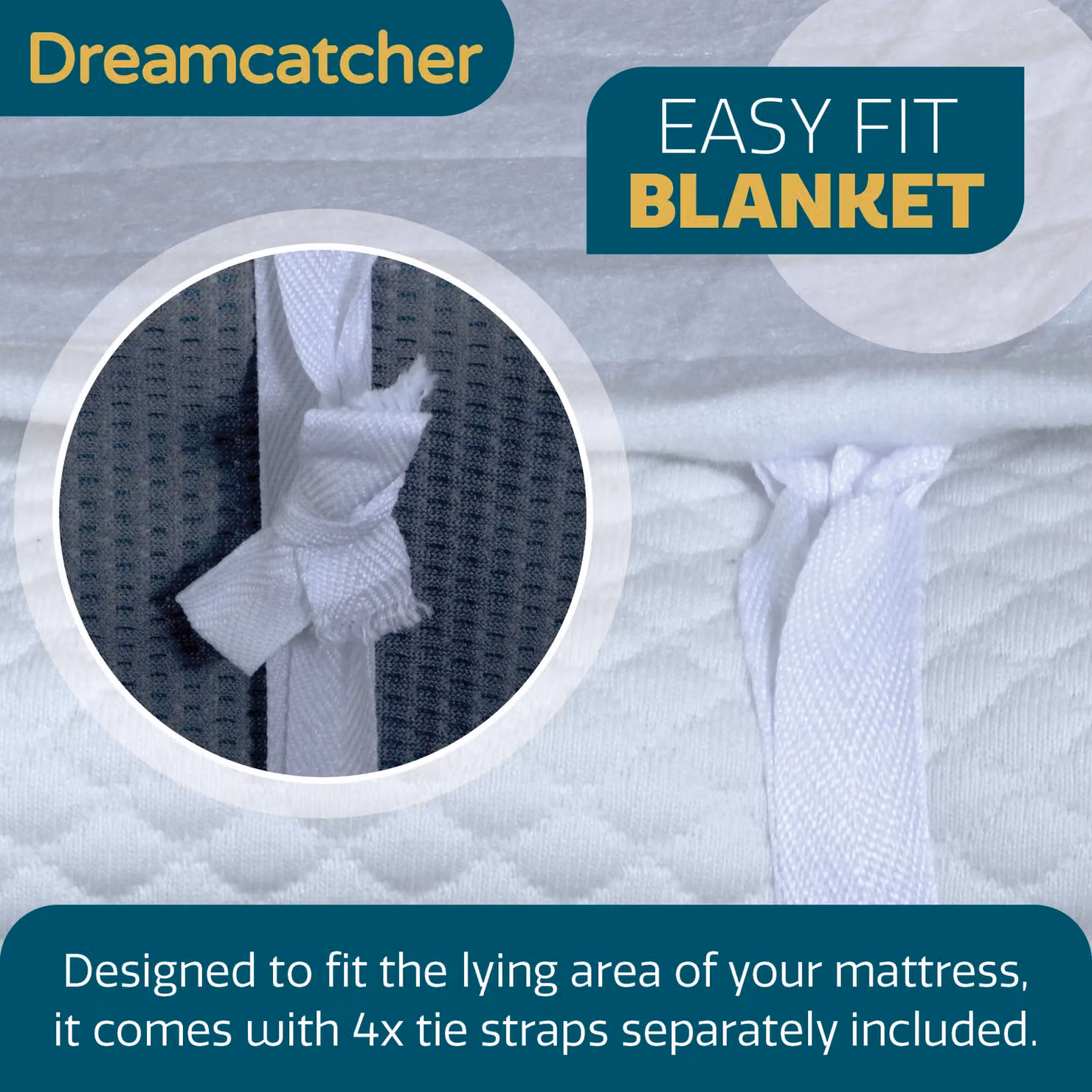 Dreamcatcher Double Electric Heated Under Blanket in White, Polyester, W/D/H: 140 x 200 cm – 3