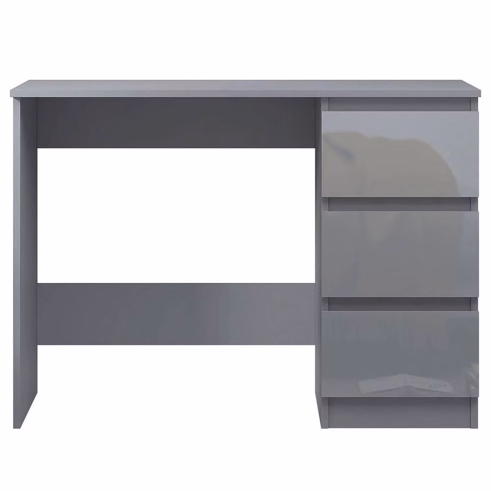 Havendro Scandinavian 3 Drawer Vanity Desk in Dark Grey Gloss – 3