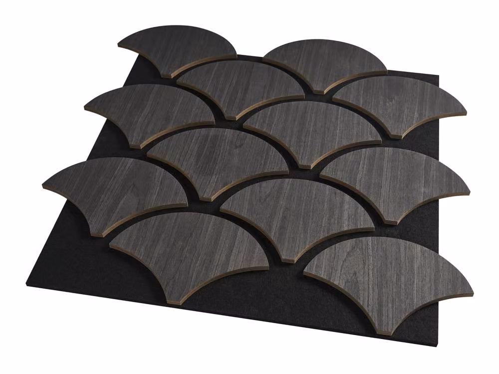 Fuse Acoustic Wooden Shell Wall Panel in Anthracite Grey – 10