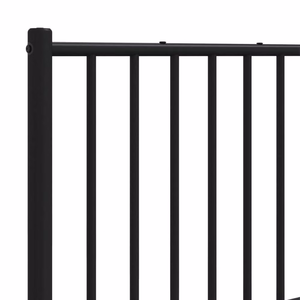 Berkfield Home Matt Black Metal Headboard 200 cm – 3