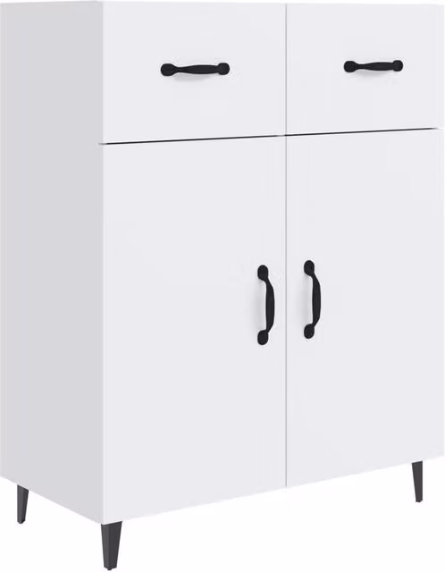 Berkfield Home White Classic Sideboard, W/D/H: 69.5 x 34 x 90 cm