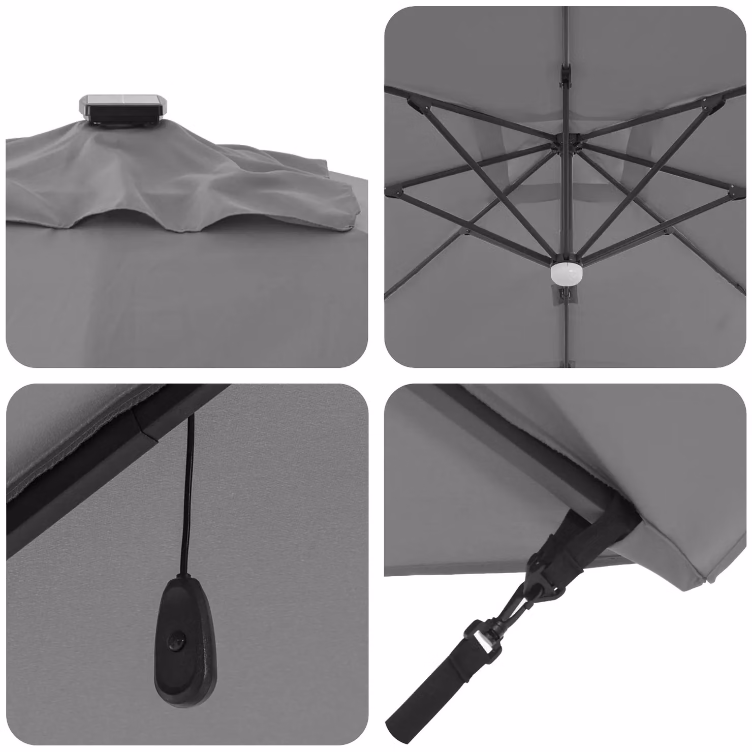 Berkfield Home Cantilever Umbrella in Anthracite Polyester – 3