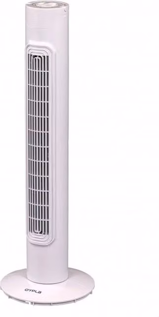 Oypla 3-Speed Oscillating Tower Cooling Fan, White, Height: 76.2 cm