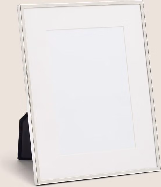 M&S Minimalist Single Rectangular Metal Photo Frame in Silver