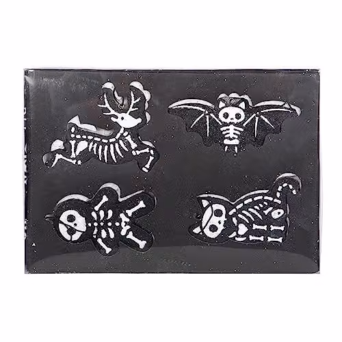 KDMD Set of 4 Black Reindeer Hanging Animal Ornaments – 2
