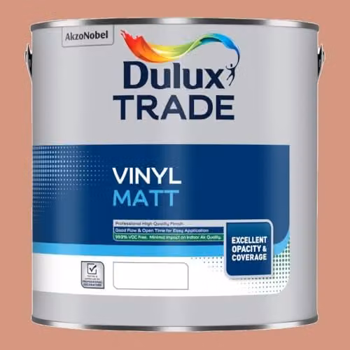 Dulux Trade Vinyl Matt Dispersion Paint in Copper Blush, 2.5 l