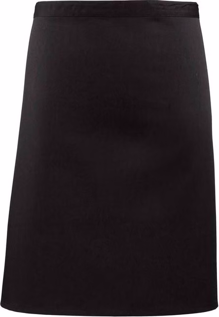 Premier Colours Collection Mid Length Waist Apron in Black – 1