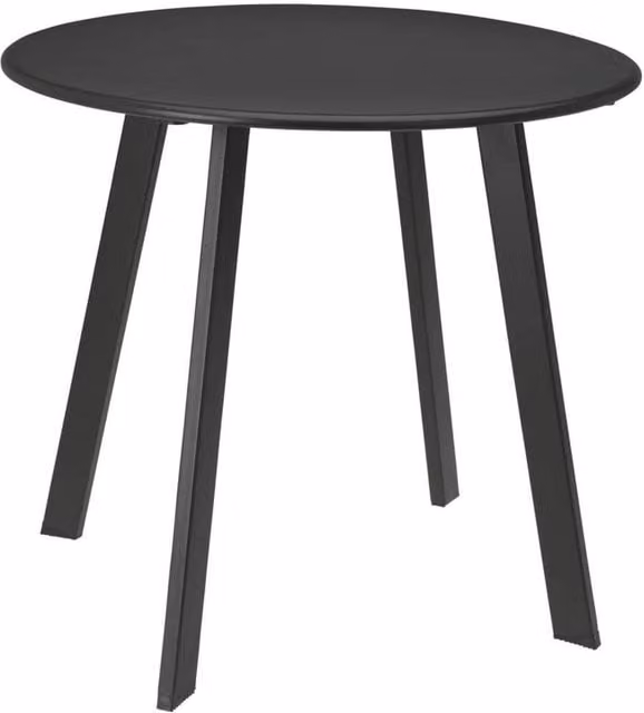 SPETLEK Round Metal Garden Table in Black and Grey, W: 50 cm, D: 45 cm – 1