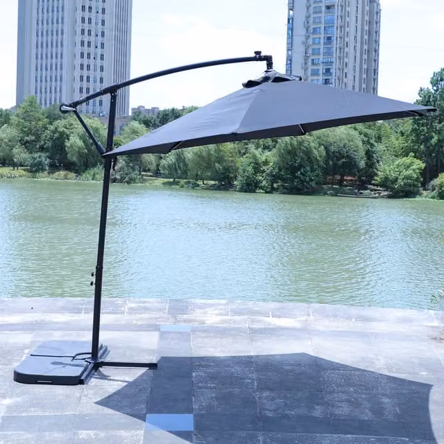 BillyOh 2.7m Cantilever Garden Parasol with Crank and Tilt in Black