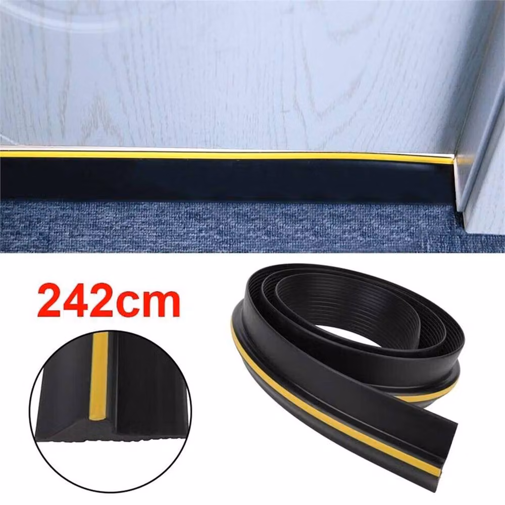 Nordara Garage Door Floor Threshold Weather Seal, Black, W: 1000 cm, D: 52 cm – 2