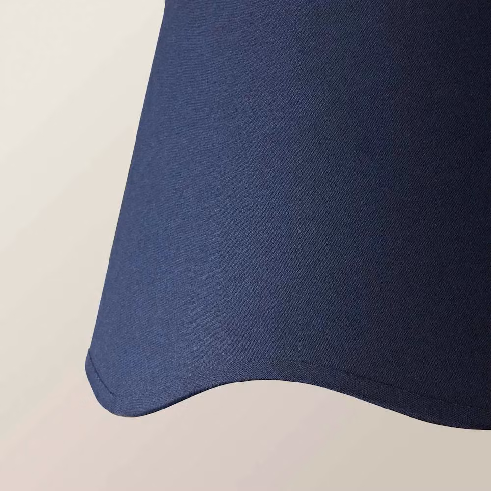 ValueLights Mabel Large Scallop Edge Linen Lamp Shade in Blue, Diameter: 30 cm – 4