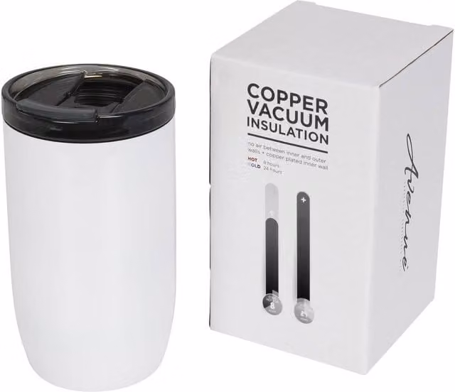 Avenue Lagom Copper Vacuum Insulated Stainless Steel Tumbler in White