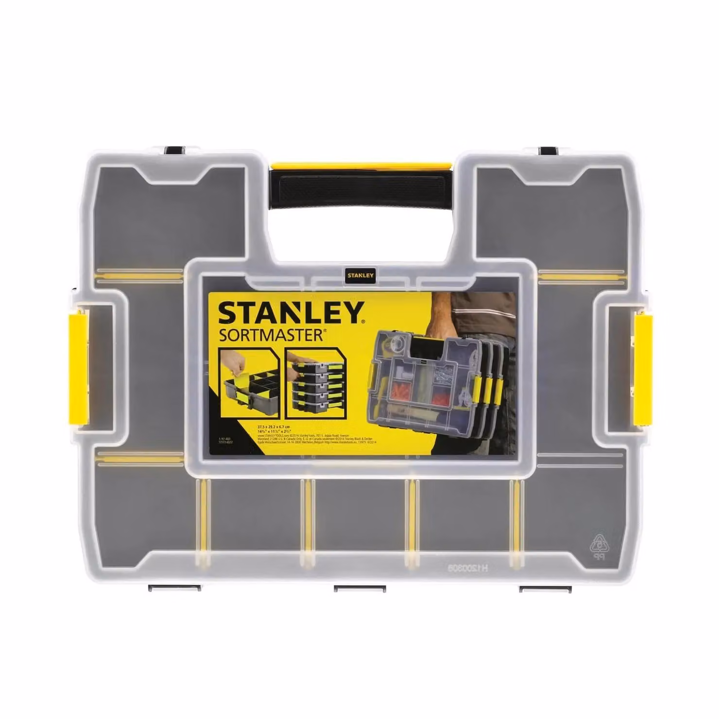 Stanley Sortmaster Stackable Organiser in Transparent and Multicolour Plastic – 2