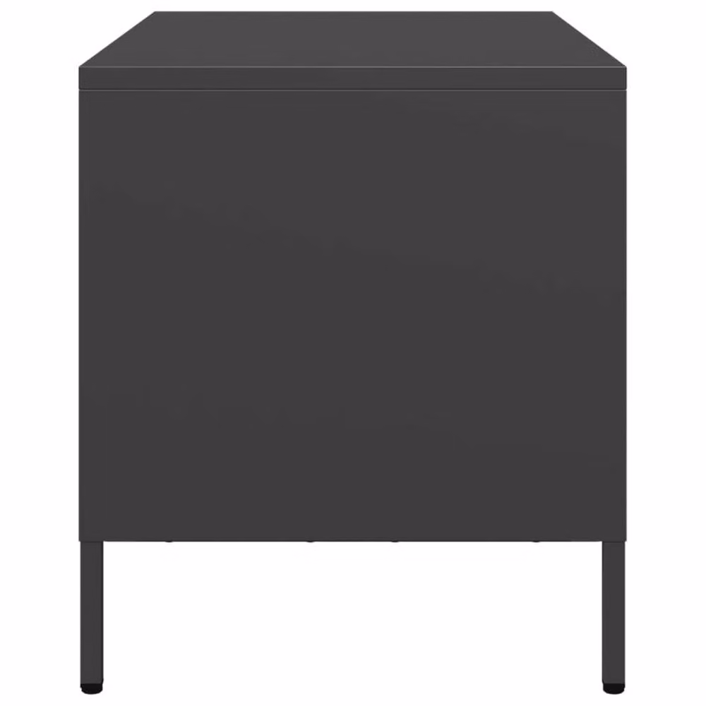 Berkfield Home Black Industrial TV Cabinet in Matt Cold-rolled Steel, W: 68 cm, D: 39 cm, H: 43.5 cm – 4