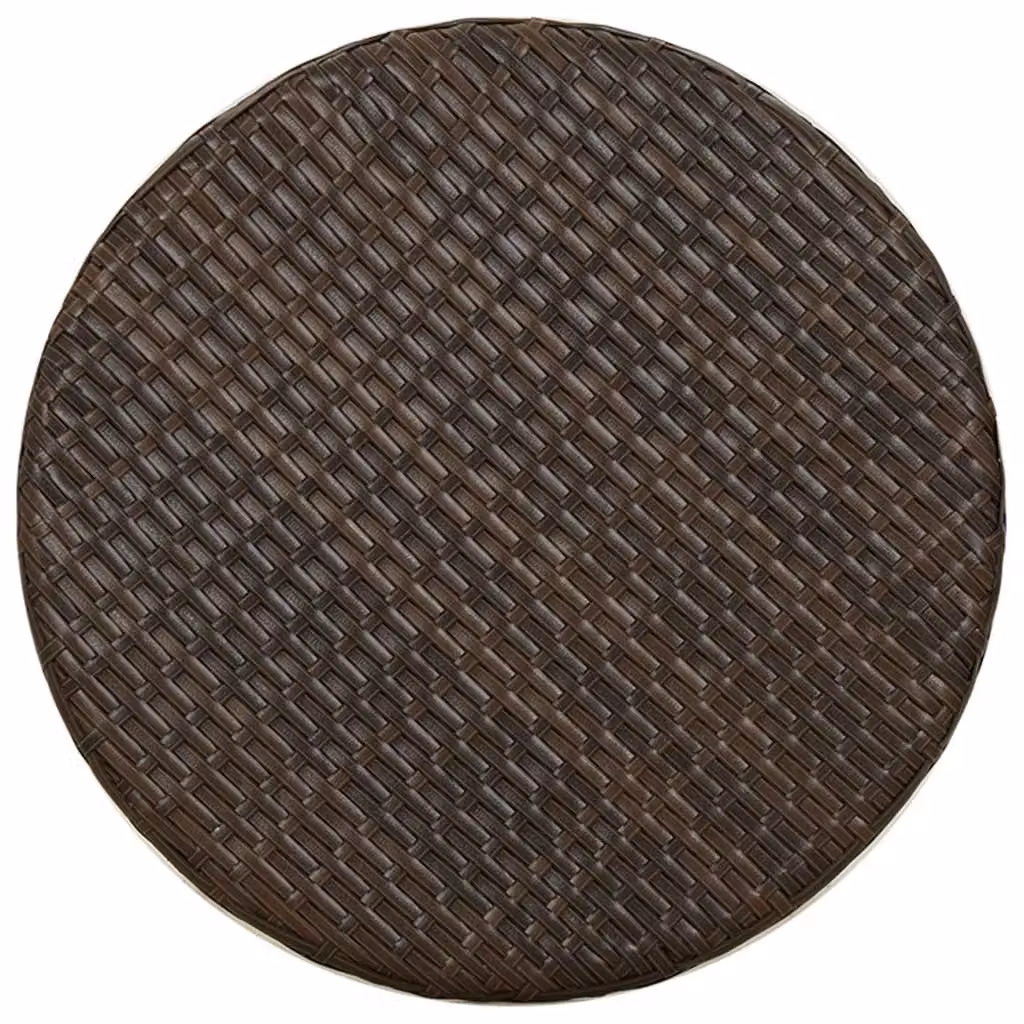 Berkfield Home Brown Poly Rattan Tea Table – 3
