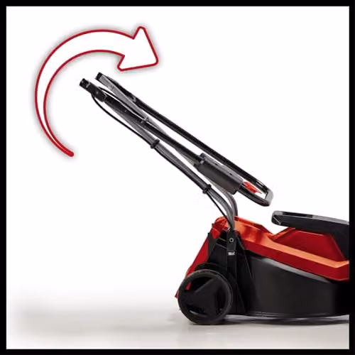 Einhell 1000W Electric Lawn Mower with 32cm Cutting Width and 30L Collection Bag in Red and Black – 6