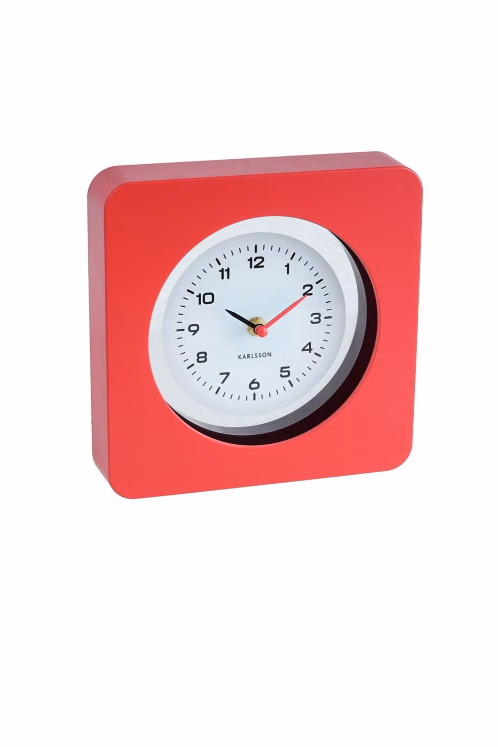 PRESENT TIME Karlsson Analog Vintage Wall Clock in Bright Red – 3