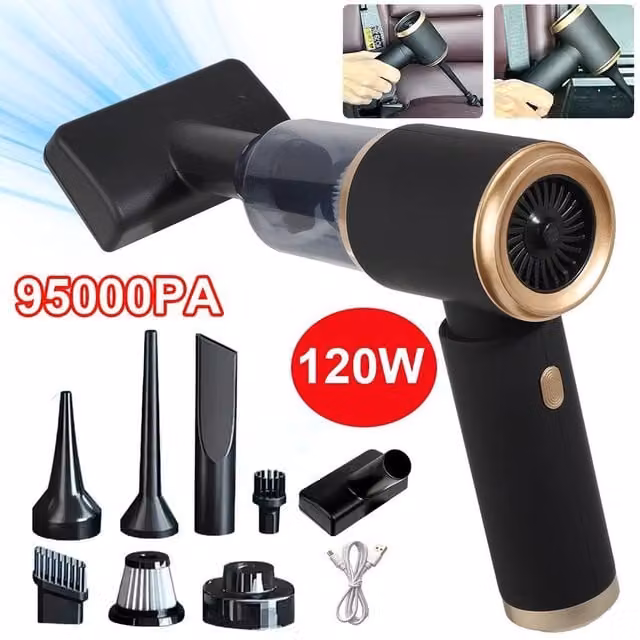 Kelvenix Rechargeable Car Vacuum Cleaner in Black – 1