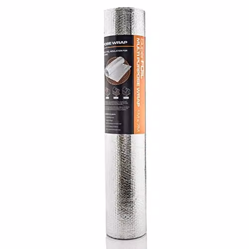 SuperFOIL Silver Foil Insulation Roll, 3-in-1 Thermal, Radiant and Vapour Barrier, W: 1 m, L: 7 m – 1