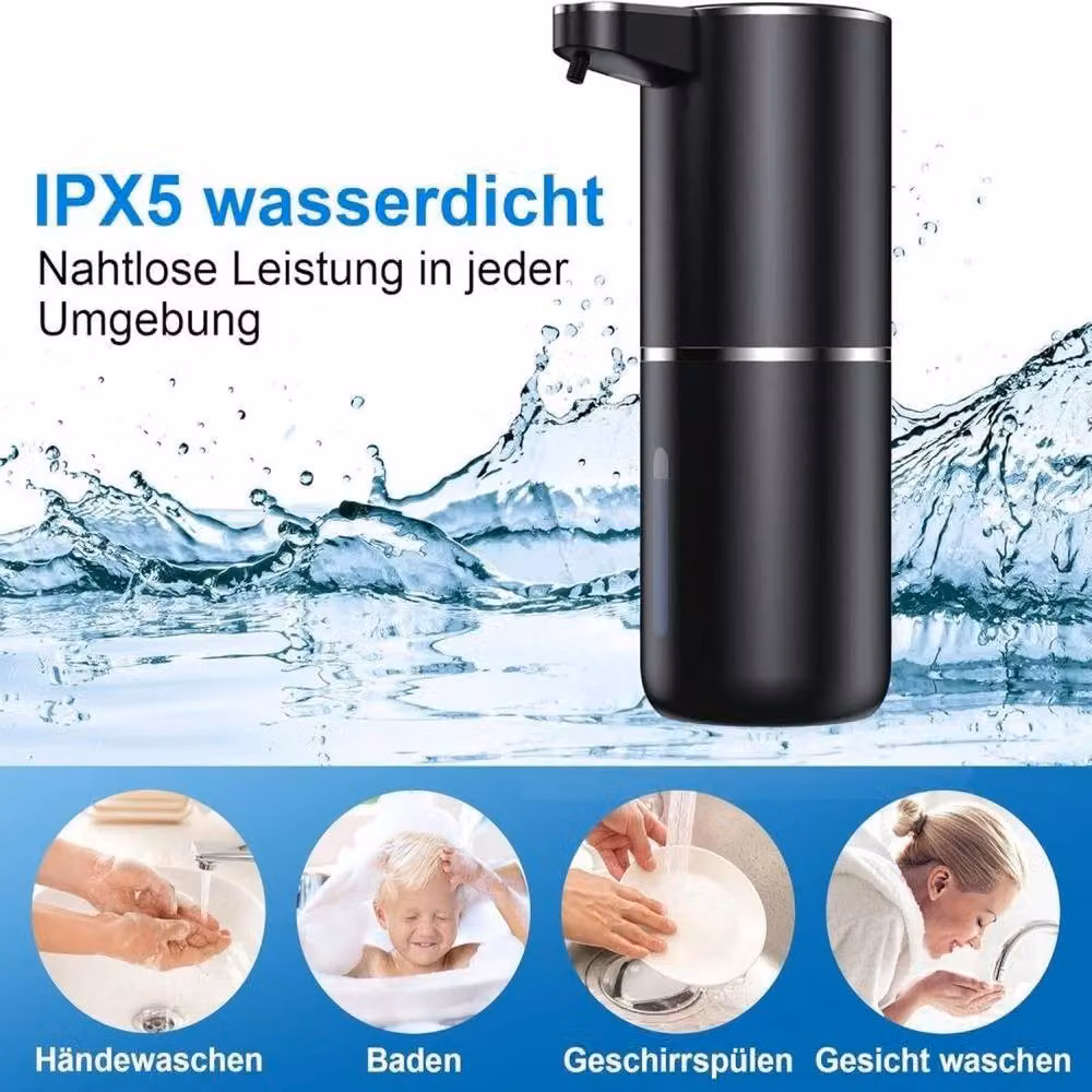 NESTLUNE Wall-Mounted Automatic IR Touchless Hands Sanitiser, 380ml, Black – 3