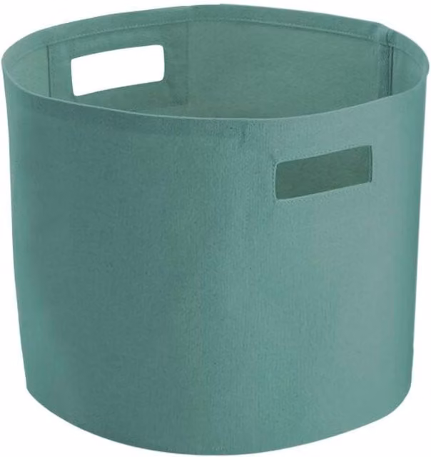 Westford Mill Canvas Storage Basket with Handles in Green