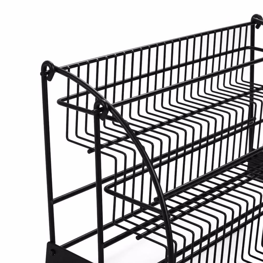 Garden Sanctuary 3 Tier Pull Down Metal Spice Rack Cabinet Organiser in Black – 5