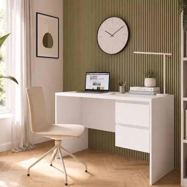 Furniture To Go Fribo Modern Gaming Desk in White