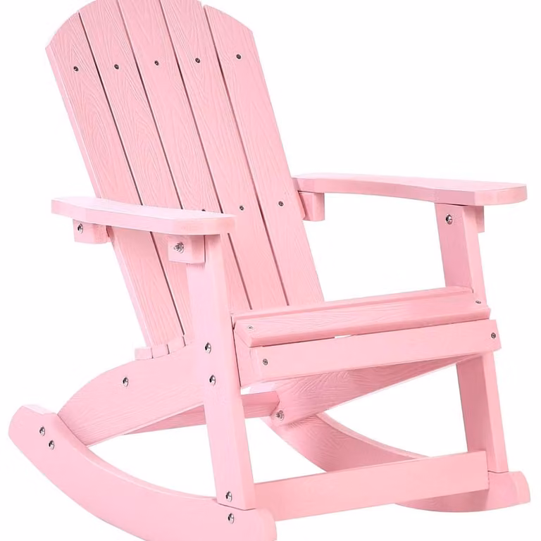 Wyld and Coco Kids Pink Weather Resistant Rocking Chair for Indoor and Outdoor Use