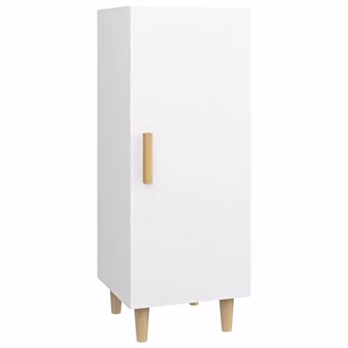 vidaXL White Scandinavian Sideboard in Matt MDF, W/D/H: 34.5 x 34.5 x 90 cm