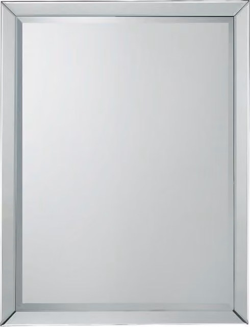 Perch & Parrow Skylar Modern Rectangular Silver Overmantle Wall Mirror