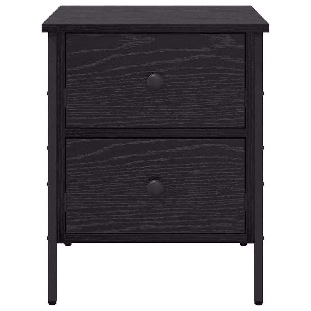 Berkfield Home Black Oak Bedside Cabinet W/D/H: 40 x 42 x 50 cm – 4