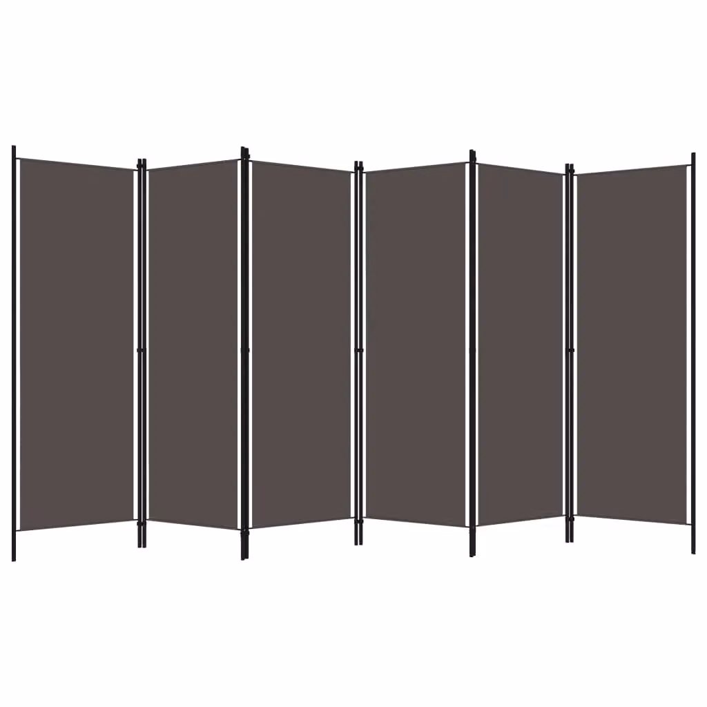 Berkfield Home 6-Panel Metal Room Divider in Anthracite and Black, W/H: 300 x 180 cm – 2