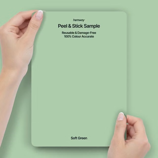 Hemway Soft Green Interior Paint Peel and Stick Sample Swatch