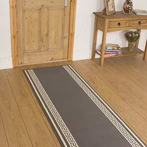 runrug Key Hallway Runner Rug in Grey, W/D/H: 80 x 300 x 0.9 cm