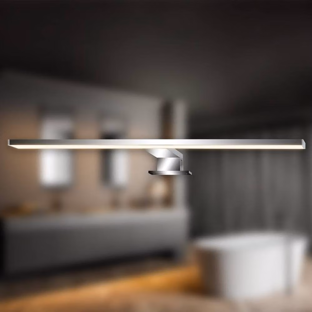 Briloner Chrome Bathroom LED Mirror Light, 10W, 1000lm, IP44, Silver – 2