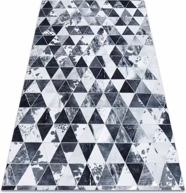 RugsX Patchwork Grey Rectangular Rug, W: 120 cm, D: 170 cm – 1