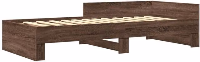 Berkfield Home Restful Small Single Bed Frame in Brown Oak with Drawers – 1