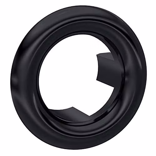 Nuie OVFL02 Modern Bathroom Overflow Cover, Matt Black
