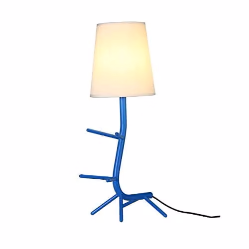 Netlighting Mantra Centipede Table Lamp with Fabric Shade, Blue and White, E27 – 1