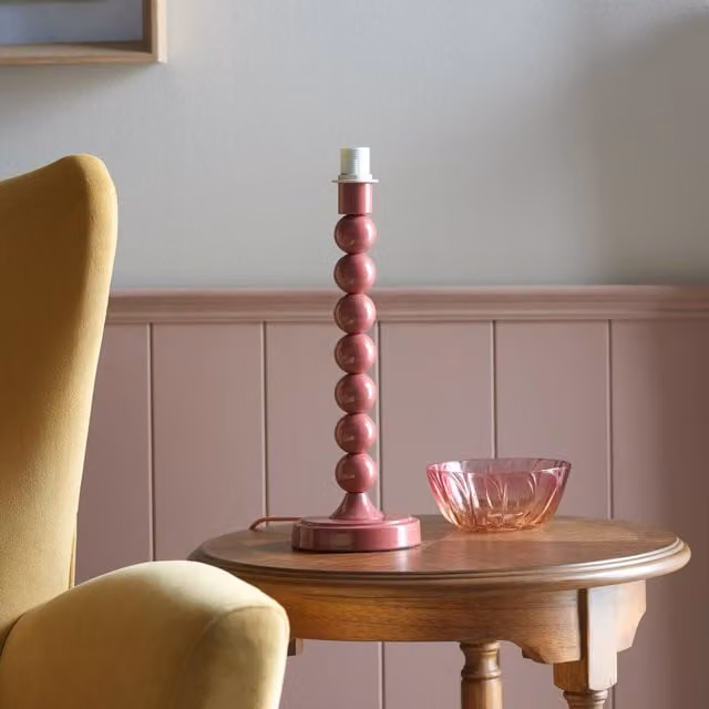 Higgledy Terrys Pink Sphere Table Lamp Base Only, Height: 36.5 cm