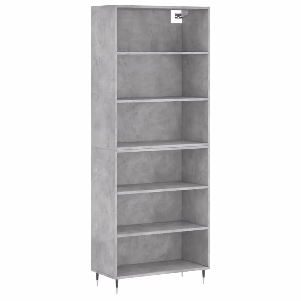 Berkfield Home Modern Highboard in Concrete Grey, W: 69.5 cm, D: 32.5 cm, H: 180 cm – 2
