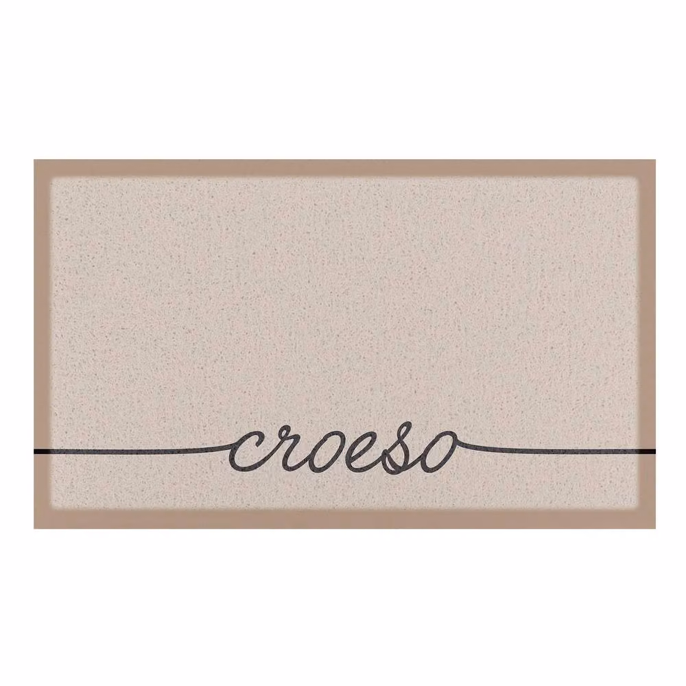 Artsy Mats Croeso Scribbly Indoor Outdoor Doormat in Beige, W: 70 cm, D: 40 cm – 2