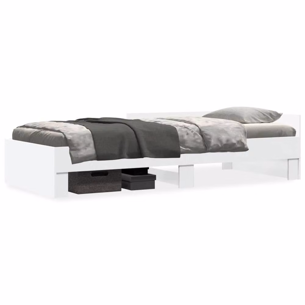 Berkfield Home White Engineered Wood Bed Frame W/D/H: 100 x 200 cm – 2