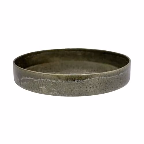 Ivyline Bowen Ceramic Candle Plate in Green, H5 x D29 cm – 3