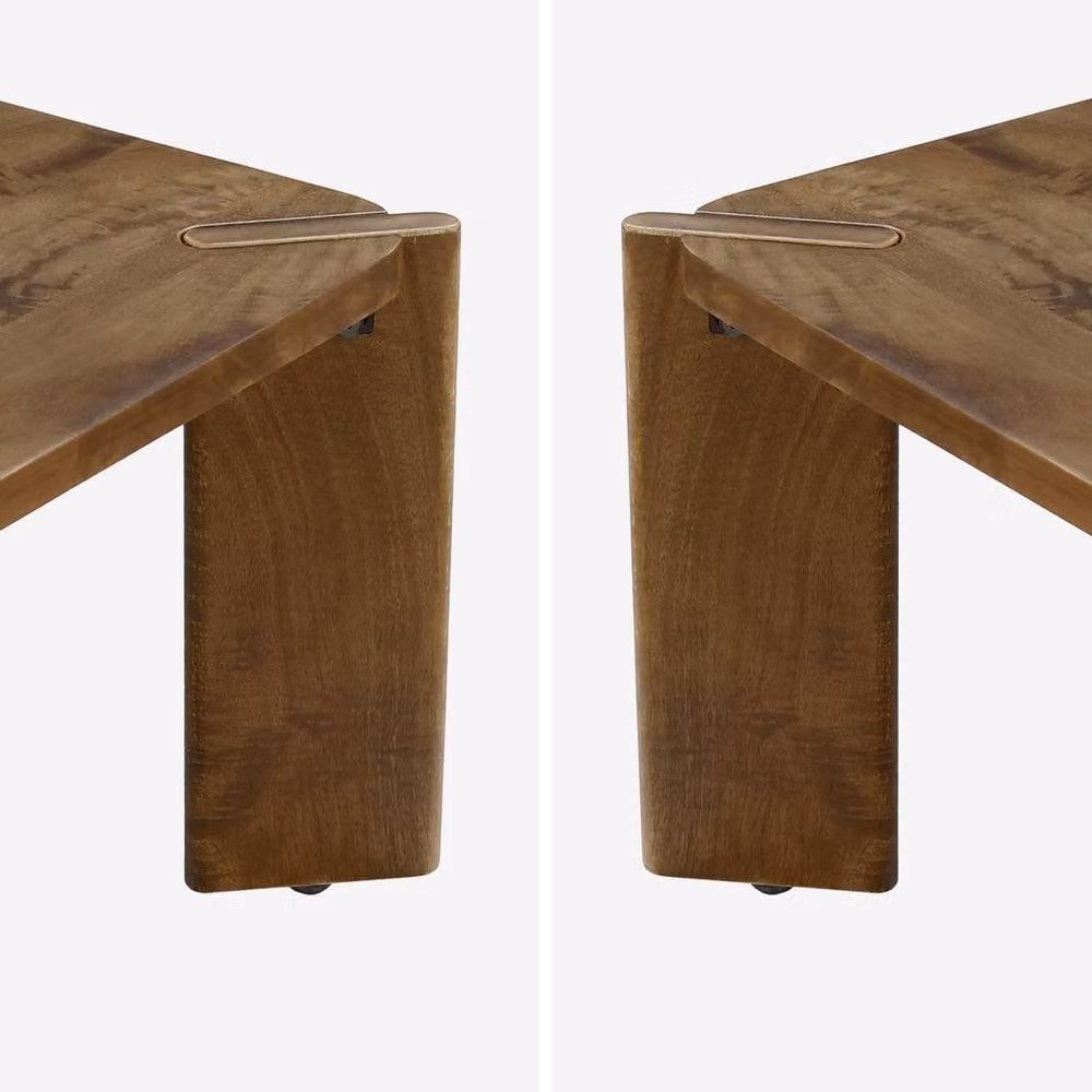 sweeek Exotic Square Solid Wood Coffee Table in Dark Brown, Mango and Acacia Wood – 5
