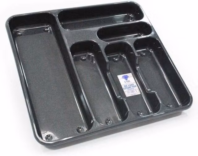 TML Large Plastic Cutlery Tray in Grey