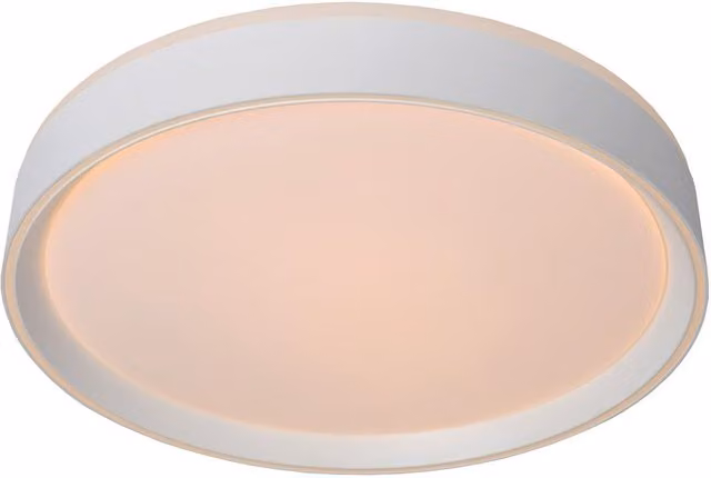 Lucide Nuria Modern Round LED Flush Ceiling Light, White, Diameter: 18 cm