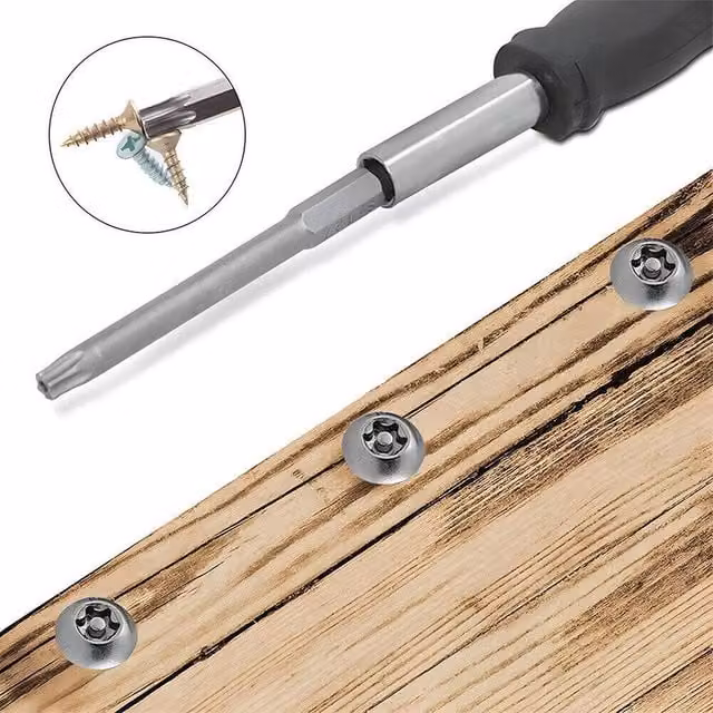 SPETLEK 11-Piece Long Reach Torx Star and Hex Security Screwdriver Bit Set in Dark Grey – 1