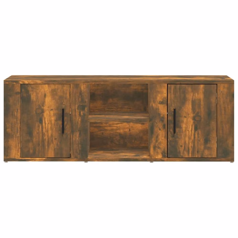 Berkfield Home Smoked Oak TV Cabinet in Brown, W/D/H: 100 x 31.5 x 35 cm – 4