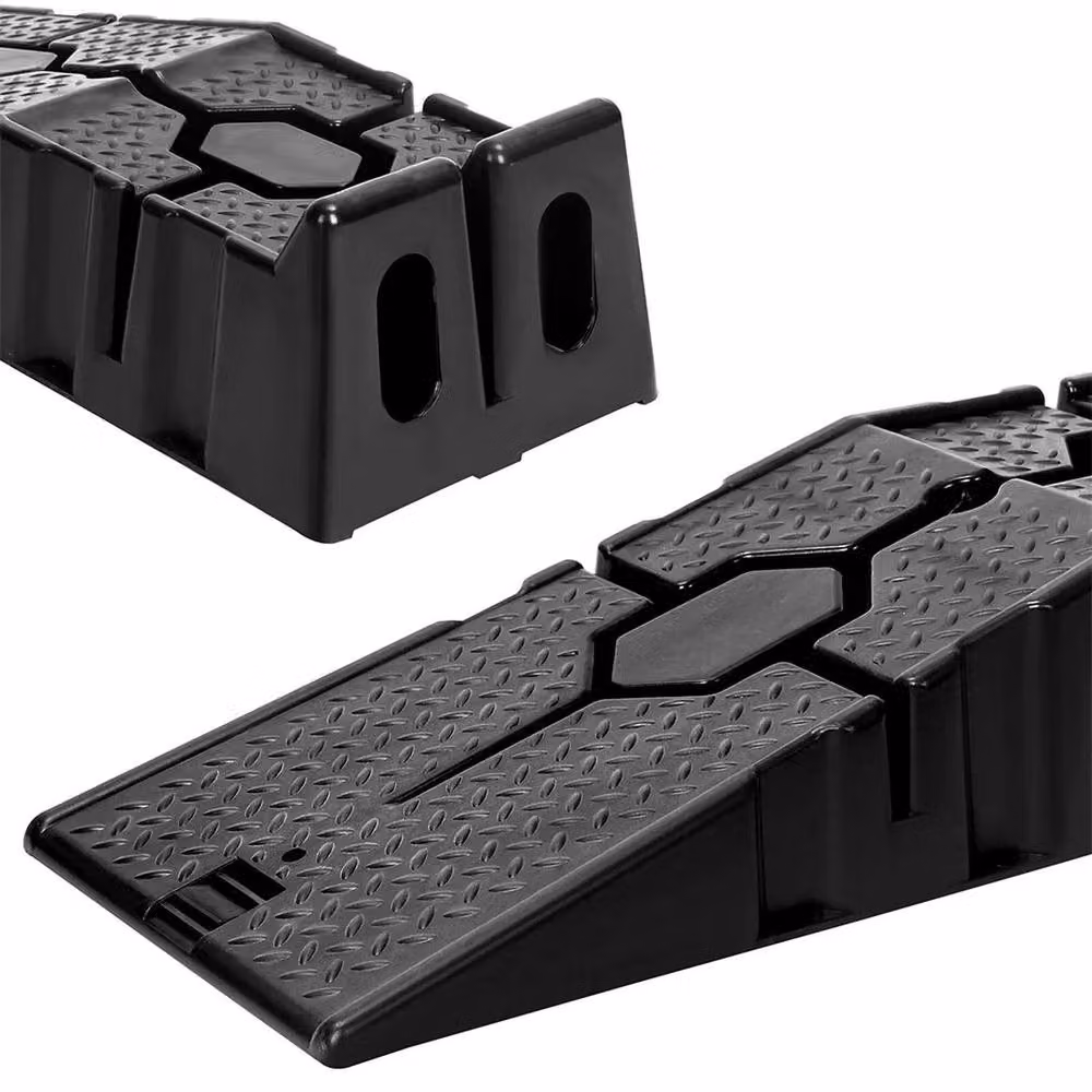 EONLION 2-Piece Extra Wide Plastic Car Lifting Ramps in Black – 3